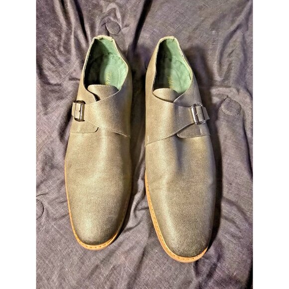 Todd Welsh Mens Gray Dress Shoes Sharp Buckle Style Size 14 EUC - Picture 1 of 5